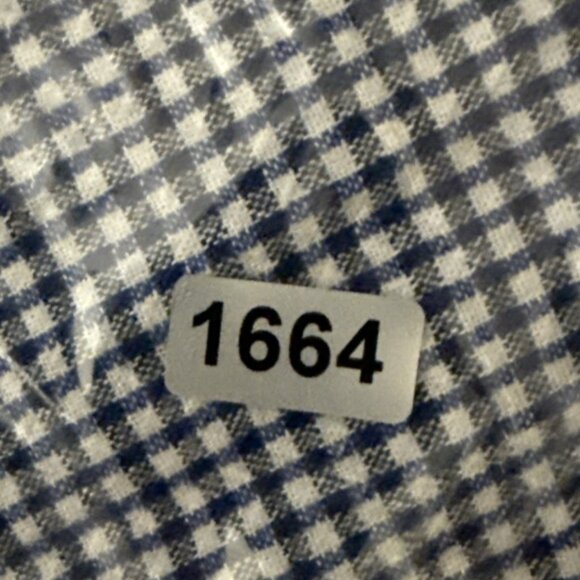 Free People Kate Gingham Pants Size Medium Blue White‎ 100% Cotton Straight Leg - Picture 10 of 10